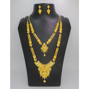 Saudi Arabia India Middle East Jewelry <b>Gold</b> Plated Long Necklace Earring <b>Set</b> Alloy Wedding <b>Set</b> indian <b>jewellery</b> <b>sets</b> for women - Product Image 6
