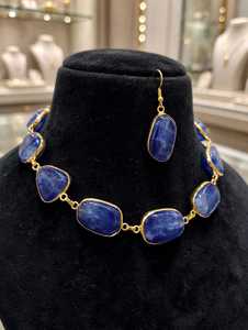 Indian Brass Gold Plated Ethnic <b>Necklace</b> Set with Pearl and Zircon <b>Matching</b> Earrings for Women's Wedding Party - Product Image 5