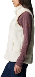 Chaleco de Sherpa Crema para Mujer de Calidad Premium con Cierre de Cremallera en el Bolsillo Frontal, Cuello Alto, Ropa Exterior Informal, Fabricante OEM - Product Image 5