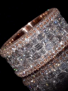 Iced Out Moissanite Diamond Band <b>Ring</b> 925 Sterling Silver Hip Hop Bling Luxury <b>Statement</b> <b>Ring</b> Full Pave <b>Ring</b> Gift for Unisex - Product Image 5