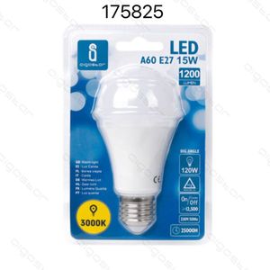 Lampadina LED A60 E27 15W 3000K Luce Calda 1200Lm Ampio Angolo 25000H Durata - Product Image 1
