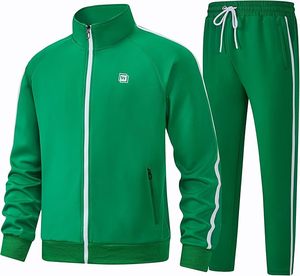 Men's Tracksuits <b>Athletic</b> Sportswear Casual Full Zip Sweatsuit for Men 2 Piece Outfits - Product Image 2