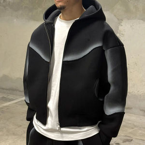 Ensembles de survêtements imperméables de haute qualité : coupe-vent uni, sweat à capuche court et pantalon évasé – Vente en gros - Product Image 3