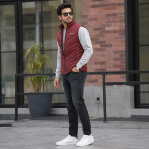 Stylish men <b>puffer</b> <b>vest</b> made with premium padded insulation durable outer fabric comfortable fit and cozy warmth for travel - Product Image 3