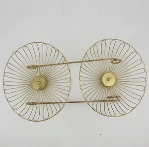 Gold Metal Wire Fruit <b>Basket</b> Set Customized Shape Elegant Design for Fruit Storage and <b>Display</b> - Product Image 2
