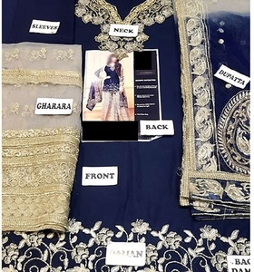 Traje de gasa bordado indio paquistaní, Gharara bordado pesado, gran oferta, 2021 - Product Image 3