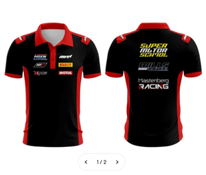 Créez votre propre vêtement de course automobile : veste de maillot légère, brodée par sublimation, grande taille, pour équipe de pitcrew et personnel. - Product Image 1