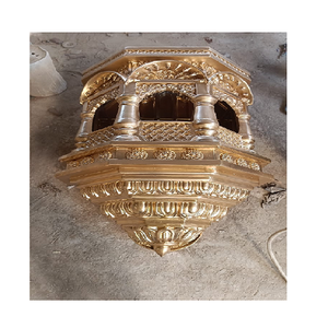 Rajwada Traditional Simple Carved Golden Fiber Window <b>Frame</b> with Professional Design for <b>Wedding</b> Decoration - Product Image 1