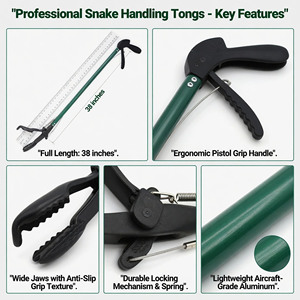 Pinzas de Acero Inoxidable de Calidad para Atrapar Serpientes, Herramientas y Accesorios para Manipulación de Reptiles, Ecológicas, para Eliminar Serpientes de Forma Óptima - Product Image 2