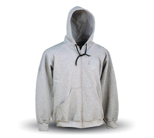 Unisex Gray Hooded Zipper <b>Sweatshirt</b> Regular Fit Casual Fleece Knitted Autumn Wear - Product Image 6
