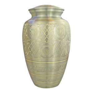 Urna de Cremación de Latón Grabada de Diseño, Artesanía Metálica, Urnas Funerarias para Cenizas, Suministros Funerarios, Urna Americana - Product Image 3