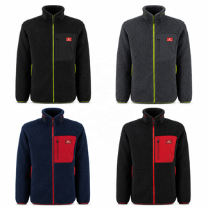 Chaqueta de forro polar personalizada OEM ODM con cremallera, impermeable, cortavientos, para hombre, ropa de trabajo para exteriores, tejido de forro polar Sherpa de pelo corto - Product Image 5