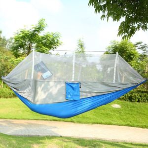 Portable Double Hammock Net 600lbs Load Capacity for 2 Persons Outdoor Camping & Hiking with Mosquito Net for Home Use - Product Image 1