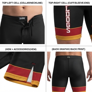 Short de Compression Homme en Tissu Tricoté Extensible à Séchage Rapide pour MMA, Muay Thai, Grappling, Kickboxing et Boxe – Vente Flash - Product Image 3