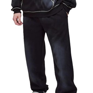 Ensemble survêtement décontracté pour homme, couleur unie, coupe ample, sweat à capuche et pantalon de survêtement, manches longues, respirant, en polyester de poids moyen - Product Image 5