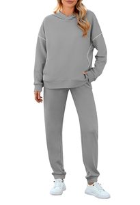 Relaxed Fit Matching <b>Set</b> with Jogger Pants Women Tracksuit Soft and Comfy Two Piece <b>Lounge</b> <b>Set</b> Women Tracksuit - Product Image 2