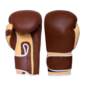 Guantes de Boxeo Profesionales de PU y Cuero Genuino con Logotipo Personalizado de Alta Calidad OEM para Entrenamiento y Práctica para Adultos - Product Image 1