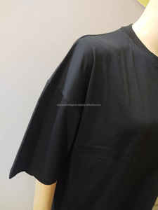 100% algodón para mujer, camisetas de gran tamaño con hombros caídos, prendas de vestir exteriores de secado rápido con cuello redondo, aspecto informal Sexy para entrenamiento en el gimnasio, logotipo personalizado - Product Image 4