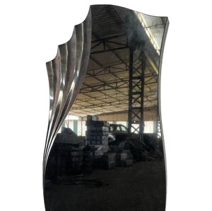 Monuments commémoratifs en granit noir absolu indien de style européen moderne de qualité supérieure, conception de modèle 3D, export direct, prix compétitif - Product Image 4