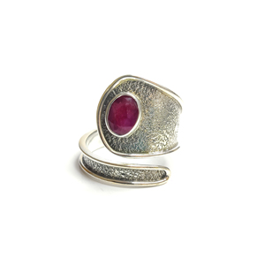 Anillo de moda ajustable con rubí de 5.0 gramos - Product Image 1