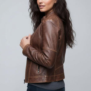 Veste d'hiver en peau de mouton véritable pour femmes, texture douce, écologique, coupe-vent, pour les tenues quotidiennes et le confort - Product Image 6