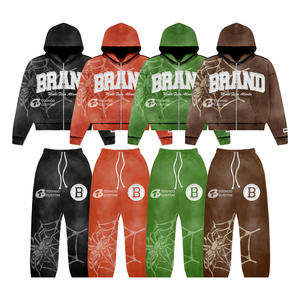2026 Unisex Comfortable Soft Stylish Thermal Hoodie <b>Set</b> High Quality 100% Cotton Casual <b>Knitted</b> Silk Screen Printed Hot Selling - Product Image 3