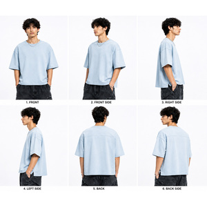 T-shirts Boxy Personnalisés pour Hommes – Coton Premium, Coupe Oversize, Manches Courtes, Style Streetwear – Marque Privée, OEM, ODM, Vêtements en Gros Personnalisés - Product Image 6
