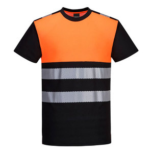 OEM Construction Wholesales 100% Cotton Hi Vis Work T-Shirt Workwear Security Safety Reflective Tape T-Shirts - Product Image 3