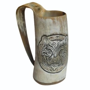 Tasse à boire en corne de viking, finition naturelle, en corne africaine, très demandée, en promotion à prix abordables - Product Image 6
