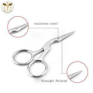 Ciseaux à sourcils incurvés en acier inoxydable de qualité supérieure, vente en gros, service OEM, faible MOQ, fabriqué au Pakistan - Product Image 3