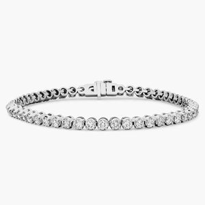 Lab Grown Diamond Tennis Bracelet 14K White Gold 4 Carat Brilliant Cut IGI Certified Luxury Wedding Party Anniversary Gift Women - Product Image 3