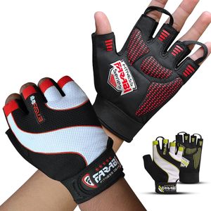 Guantes Deportivos Farabi para Gimnasio, Levantamiento de Pesas, Medios Dedos, Unisex, Antideslizantes, de Cuero, con Protección UV, Transpirables, con Cierre de Gancho y Bucle - Product Image 1