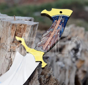Cuchillo Bowie de Combate Personalizado Hecho a Mano en Acero D2 con Mango de Resina de Piña y Funda de Cuero, Regalo OEM para Él, Ideal para Caza y Camping - Product Image 5