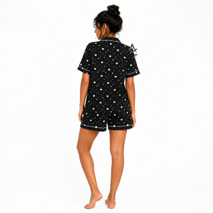 Delta Sigma Sorority Heritage Masonic Regalia Greek Apparel <b>Black</b> White Heart Dot Combo With Luxury Print Women Elegant <b>Set</b> - Product Image 4