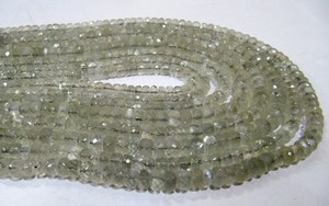 Cuentas facetadas de piedra lunar de Ceilán natural, forma rondelle, 5 mm, hebra de 7 pulgadas de largo - Product Image 3