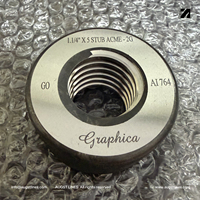 Jauges d'anneaux filetés ACME 2G/3G/4G, jauges d'anneaux filetés ACME GO/NOGO, certification de calibration pour vérification de filetage interne ASME AUGST LINES