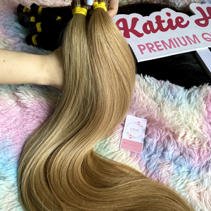 Ktips 100% cabello humano brasileño virgen doble dibujado sin costuras cutícula alineada efecto brillante blanqueado 100 gramos de peso - Product Image 2