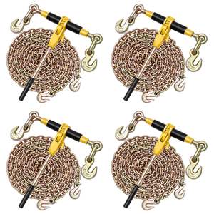 Tensor de Cadena con Trinquete G80 de 9200 Libras de Carga de Trabajo, 3/8 x 20 pies, Juego de Tensionadores de Cadena para Remolque, Transporte y Elevación - Product Image 1