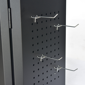 Heavy Duty Matte Black Powder Coated Steel <b>Wall</b> <b>Cabinet</b> Family keywords: for <b>Garage</b> Workshop Storage Use - Product Image 6