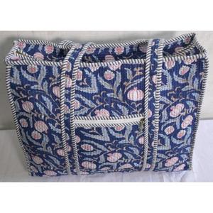 Sac à bandoulière matelassé en coton fleuri, sac fourre-tout fait main indien, sac à main bohème pour femme - Product Image 2