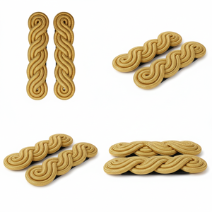 Épaulettes en fil métallique faites main personnalisées avec design personnalisable sans sangle pour uniforme de service - Broderies Wallow - Product Image 3