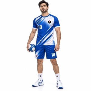 Conjuntos de Balonmano, Camiseta Deportiva Ligera, Pantalones Cortos a Juego, Material Transpirable y Cómodo, OEM, Adecuado para Entrenamiento en Equipo - Product Image 4