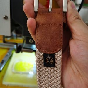 Ceinture en tissu tressé personnalisée en gros, unisexe, en coton extensible, élastique, pour le golf, réglable pour hommes et femmes - Product Image 5