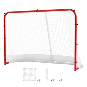 But de hockey de rue en acier robuste - Filet de hockey sur roulettes durable pour intérieur et extérieur, léger et portable - Product Image 1