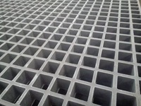 Grille moulée en PRF de 20 mm, légère, résistante à la corrosion, pour passerelles industrielles, plateformes et marches d'escalier