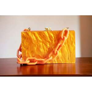 Women's Designer Evening Clutch Luxury Crystal Resin <b>Purse</b> Fashion Accessory - Product Image 3