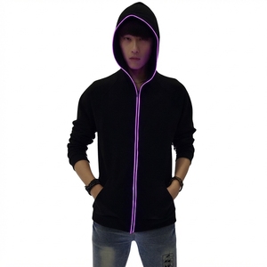 Vente en gros de sweats à capuche lumineux pour hommes, 100% coton, manches longues, impression personnalisée, respirant, imperméable, streetwear d'été - Product Image 5