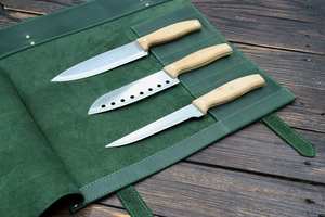 Sac de Chef en Cuir Véritable Robuste et Durable, Anti-Odeur, pour Couteaux, Rangement de Cuisine, Étui de Voyage pour Chefs LSKR-0105 - Product Image 2