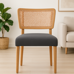 Minimalist Wood <b>Dining</b> <b>Chairs</b> Home Furniture for Restaurant School Apartment Wholesale <b>Rattan</b> - Product Image 1