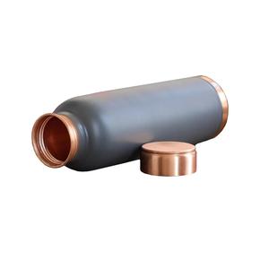 Botella de Agua de Cobre Puro de Diseño Clásico Hecha a Mano con Tapa de Paja Abatible para Beber Directamente, Apta para Lavavajillas, para Oficina, Senderismo, Camping y Coche - Product Image 4